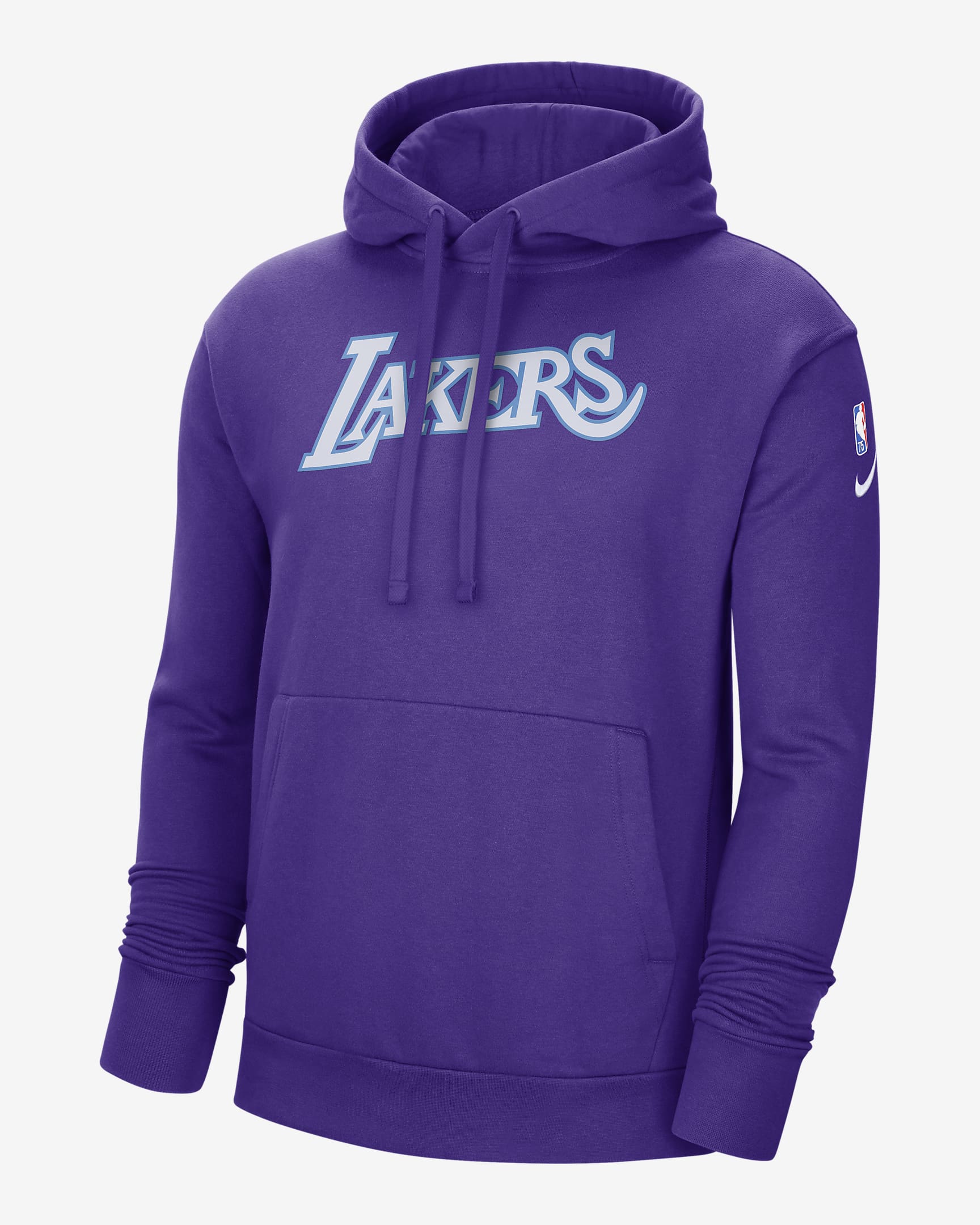 Nike Men's 2022-23 City Edition Los Angeles Lakers White Essential Pullover Hoodie, Small