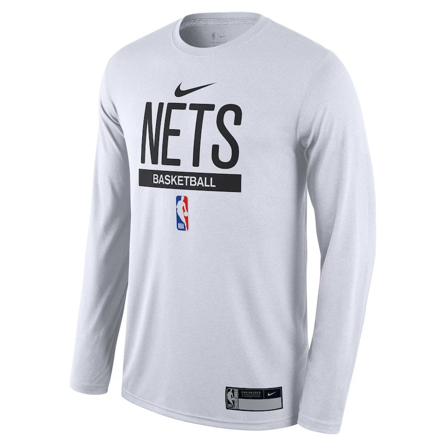 Brooklyn Nets Nike White 2022/23 Legend On-Court Practice Performance Long Sleeve T-Shirt