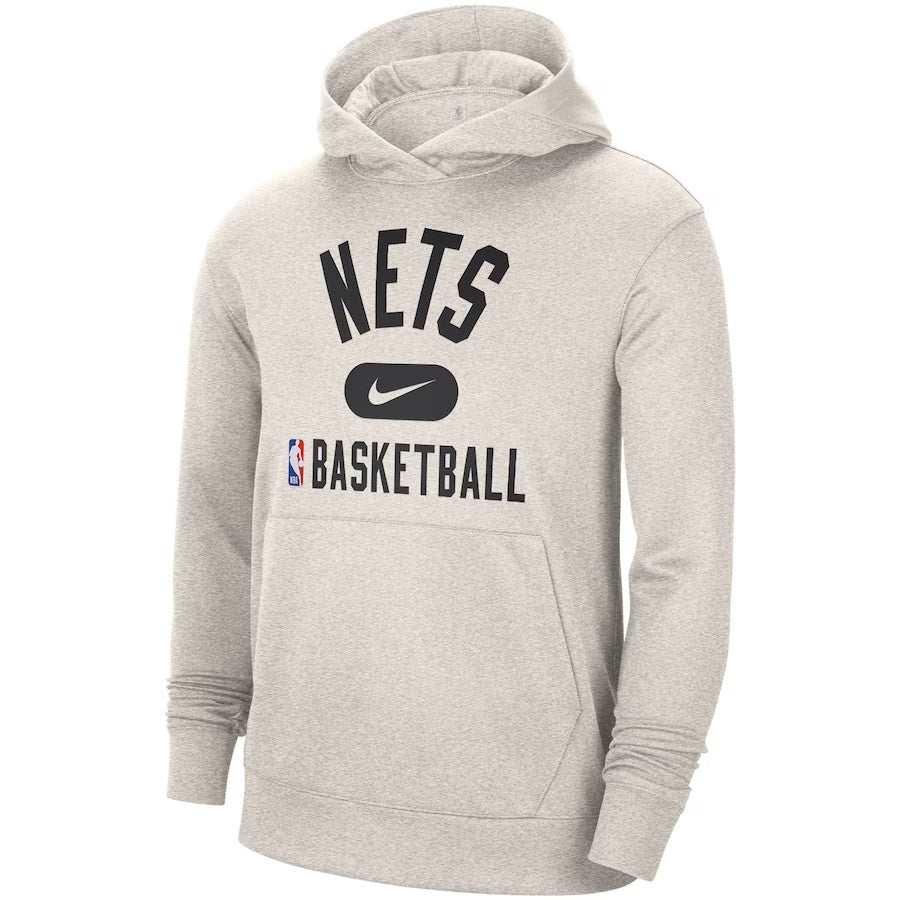 Brooklyn Nets Nike White 2021-2022 Spotlight On Court Performance Practice Pullover Hoodie